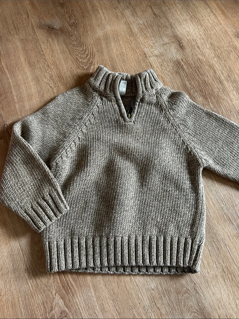 Gymboree Neutral Cream Half-Zip Knit Sweater